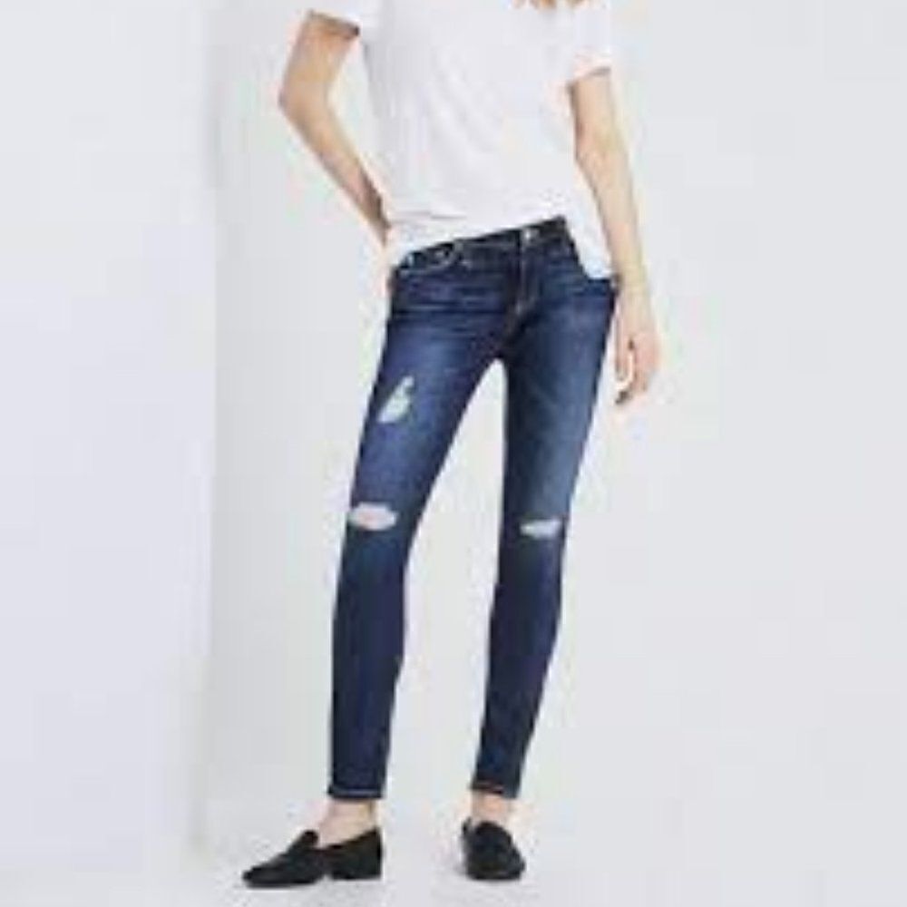 ADRIANO GOLDSCHMIED AG DENIM SUPER SKINNY LEGGING JEAN LIGHT DISTRESSING SIZE 26